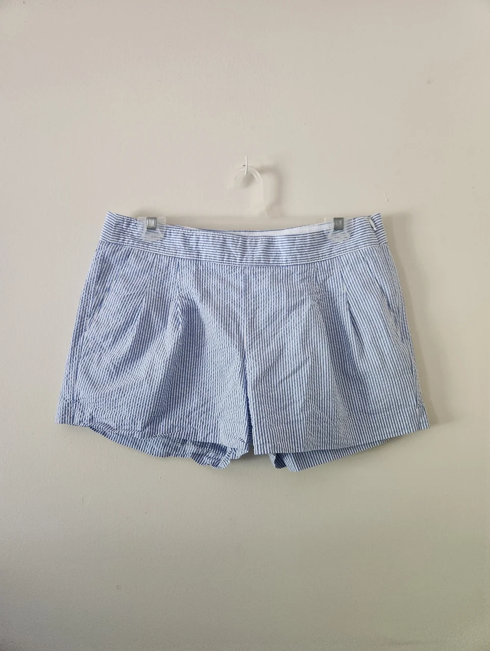 J Crew Blue Striped Chino Shorts